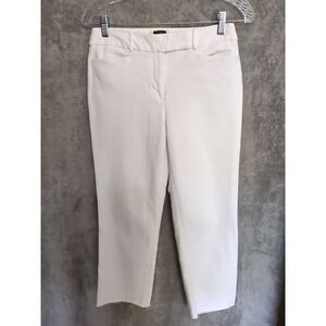 Coastal White Pants Women 4 Cropped Raw Hem Altered Waist Measurements in Photos